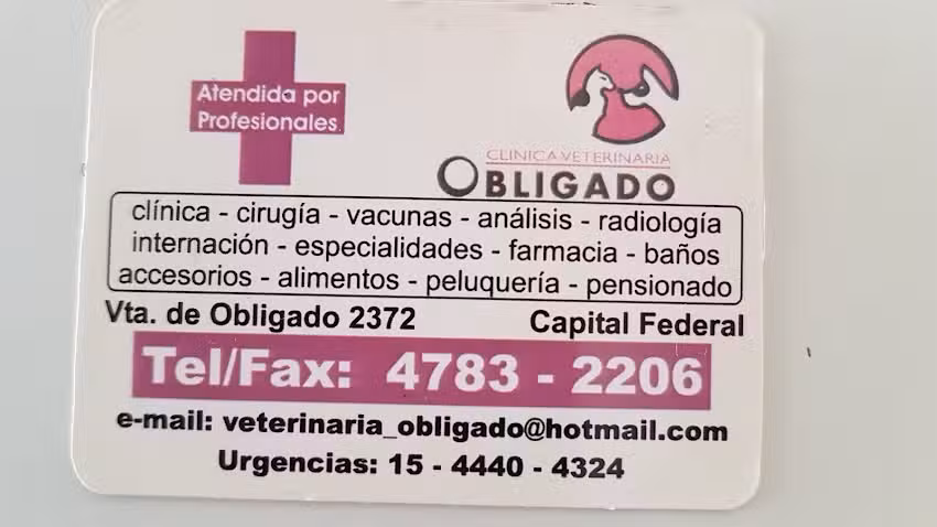 Cl&iacute;nica Veterinaria Obligado